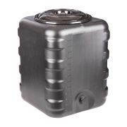 Бак 150,0л квадр. д/душевой черный (2) М6463