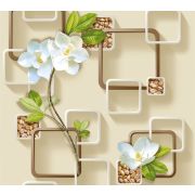 4693 Геометрия (беж) обои влагост. на бум.основе 0,53*10 (Гомель Фокс) 24