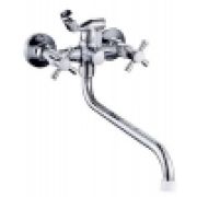 Смеситель Gota Rocio д/ванны с 2-мя рукоятками с цв.руч. белый G334441 Oliva