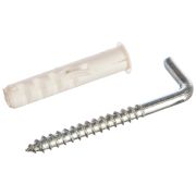 Дюбель ЗУБР с шурупом-крючком 6х30/4х45мм, 8шт