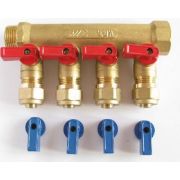 Коллектор с шар. краном 3/4