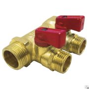 Коллектор с шар.кр. лат. 3/4*1/2*2н.р.