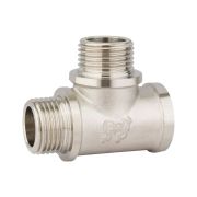 Тройник 20 м-п-п никель